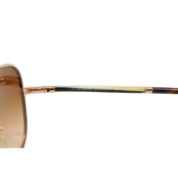 Balenciaga BA 14 24F Aviator Sunglasses 60-15 Cream Gold Brown Tortoise - Picture 8 of 9